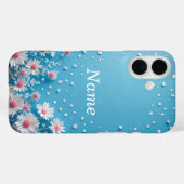 Coques Case-Mate iPhone Composition florale avec fond à pois (Verso (horizontal))