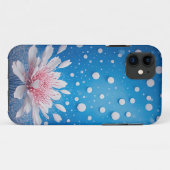 Coques Case-Mate iPhone Composition florale créative à fond à pois (Dos (Horizontal))