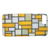 Coques Case-Mate iPhone Composition Jaune et Gris, Mondrian (Dos (Horizontal))