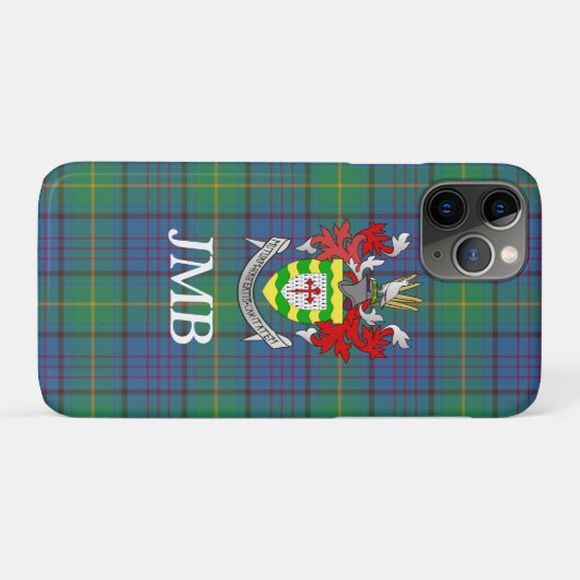 Coques Case-Mate iPhone Comté d'Irlande Donegal Tartan Monogram (Dos (Horizontal))