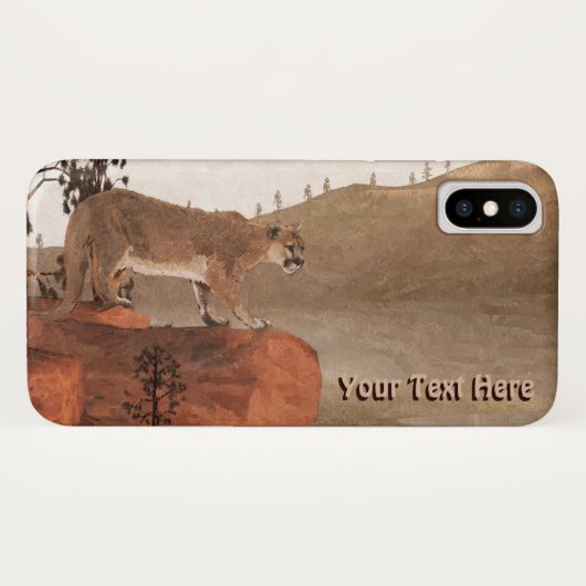 Coques Case-Mate iPhone Concentration - Cougar (Dos (Horizontal))