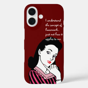 Coques iPhone 16 Concept de ménage amusant