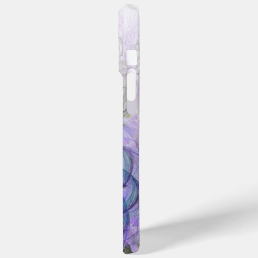 Coques Case-Mate iPhone Conception Abstraite de fleurs pourpre et bleu den (Verso / Gauche)