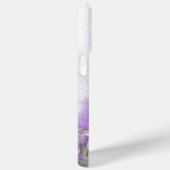 Coques Case-Mate iPhone Conception Abstraite de fleurs pourpre et bleu den (Verso / Droite)