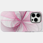 Coques Case-Mate iPhone Conception Abstraite de fractal rose pâle moderne (Verso (horizontal))