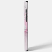 Coques Case-Mate iPhone Conception Abstraite de fractal rose pâle moderne (Verso / Gauche)