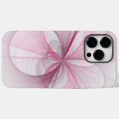 Coques Case-Mate iPhone Conception Abstraite de fractal rose pâle moderne (Verso (horizontal))