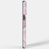 Coques Case-Mate iPhone Conception Abstraite de fractal rose pâle moderne (Verso / Droite)