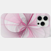 Coques Case-Mate iPhone Conception Abstraite de fractal rose pâle moderne (Verso (horizontal))