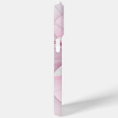 Coques Case-Mate iPhone Conception Abstraite de fractal rose pâle moderne (Verso / Droite)