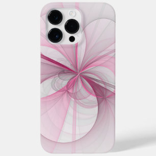Coque Pour Pour iPhone 14 Pro Max Conception Abstraite de fractal rose pâle moderne