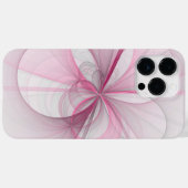 Coques Case-Mate iPhone Conception Abstraite de fractal rose pâle moderne (Verso (horizontal))