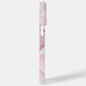 Coques Case-Mate iPhone Conception Abstraite de fractal rose pâle moderne (Verso / Droite)