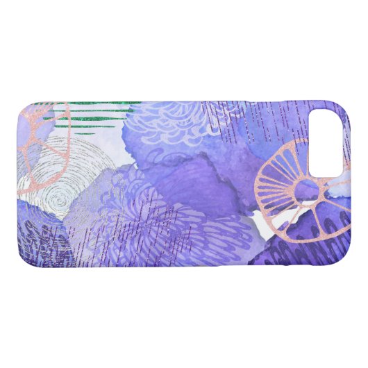 Coques Case-Mate iPhone Conception abstraite de l'aquarelle (Dos (Horizontal))