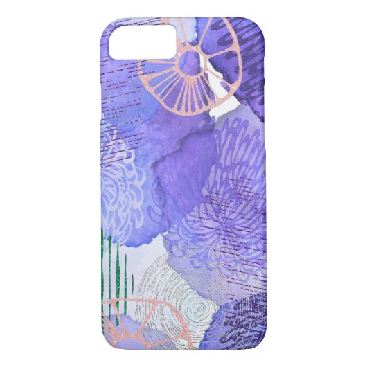 Coques Case-Mate iPhone Conception abstraite de l'aquarelle (Dos)