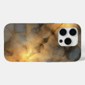 Coques Case-Mate iPhone Conception Abstraite de Marbre Doré (Verso (horizontal))