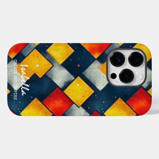 Coques Case-Mate iPhone Conception Abstraite de Motif diamant personnalisa (Verso (horizontal))