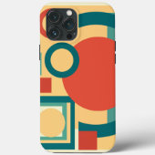 Coques Case-Mate iPhone Conception Abstraite de Style Rétro Géométrique au (Verso)