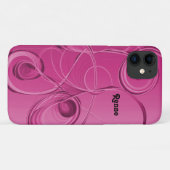 Coques Case-Mate iPhone Conception abstraite de tourbillons roses (Dos (Horizontal))