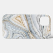 Coques Case-Mate iPhone Conception abstraite en marbre gris (Verso (horizontal))