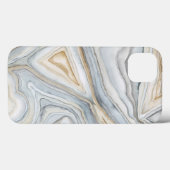 Coques Case-Mate iPhone Conception abstraite en marbre gris (Verso (horizontal))