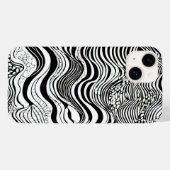 Coques Case-Mate iPhone Conception abstraite en noir et blanc (Verso (horizontal))