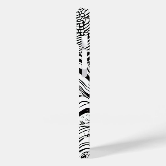 Coques Case-Mate iPhone Conception abstraite en noir et blanc (Verso / Gauche)