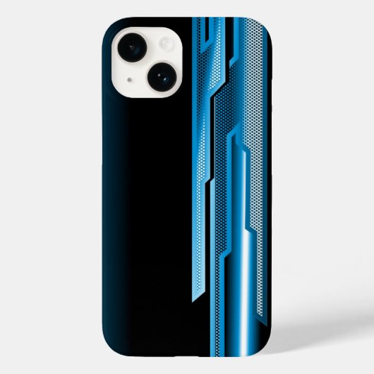 Coques Case-Mate iPhone Conception Abstraite Masculine Bleu Ciel Noir (Verso)
