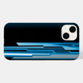 Coques Case-Mate iPhone Conception Abstraite Masculine Bleu Ciel Noir (Verso (horizontal))
