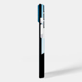 Coques Case-Mate iPhone Conception Abstraite Masculine Bleu Ciel Noir (Verso / Gauche)