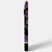 Coques Case-Mate iPhone Conception Abstraite violet, noir et or (Verso / Gauche)