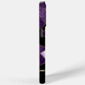 Coques Case-Mate iPhone Conception Abstraite violet, noir et or (Verso / Droite)