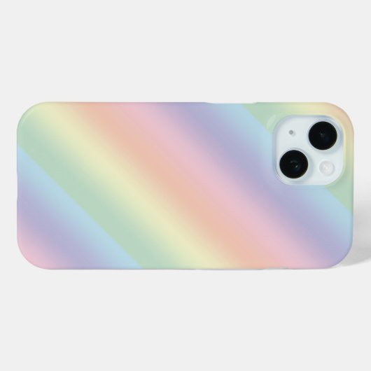 Coques Case-Mate iPhone Conception arc-en-ciel pastel (Verso (horizontal))