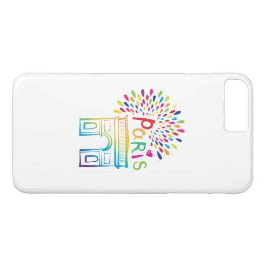 Coques Case-Mate iPhone Conception au néon de Paris France | Arc de (Dos (Horizontal))