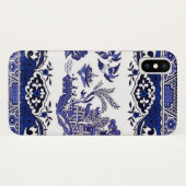 Coques Case-Mate iPhone Conception bleue bleue et blanche de saule de la (Dos (Horizontal))