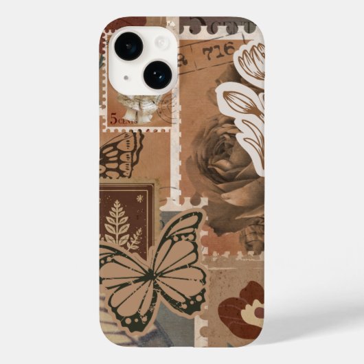 Coques Case-Mate iPhone Conception Brown esthétique vintage (Verso)