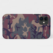 Coques Case-Mate iPhone Conception brune grise rouge de camouflage (Dos (Horizontal))