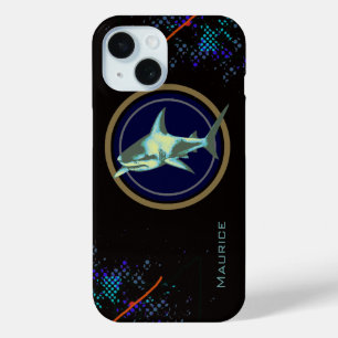 Coque Pour iPhone 15 conception cool de requins personnalisée