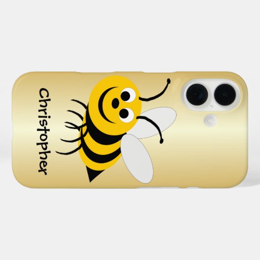 Coques Case-Mate iPhone Conception d'abeilles (Verso (horizontal))