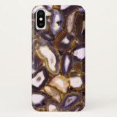 Coques Case-Mate iPhone Conception d'Agate blanc Brown violet (Dos)