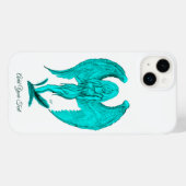 Coques Case-Mate iPhone Conception d'ange, de noir et de vert (Verso (horizontal))