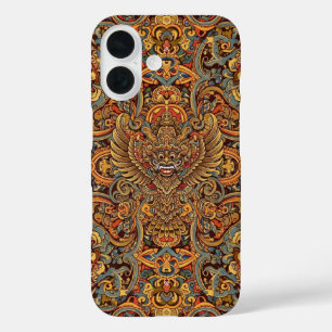 Coques iPhone 16 Conception d'art hindou indigène indonésien