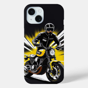 Coque Pour iPhone 15 Conception d'aventure pour motards sombres