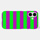 Coques Case-Mate iPhone Conception de bandes violettes et vertes (Verso (horizontal))