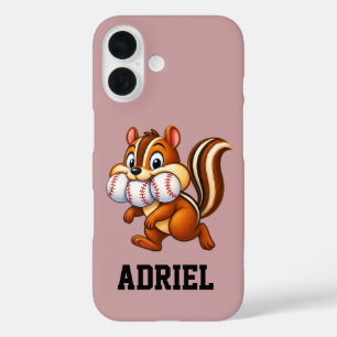 Coques iPhone 16 Conception de baseball personnalisée avec un tamia