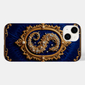 Coques Case-Mate iPhone Conception de bijoux dorés luxueux ornés (Verso (horizontal))