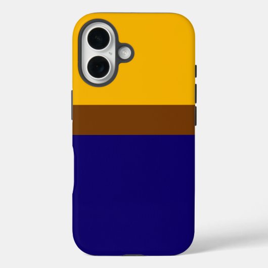 Coques Case-Mate iPhone Conception de bloc couleur bleu jaune (Verso)
