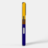 Coques Case-Mate iPhone Conception de bloc couleur bleu jaune (Verso / Droite)