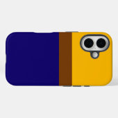 Coques Case-Mate iPhone Conception de bloc couleur bleu jaune (Verso (horizontal))
