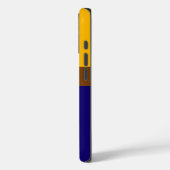 Coques Case-Mate iPhone Conception de bloc couleur bleu jaune (Verso / Gauche)